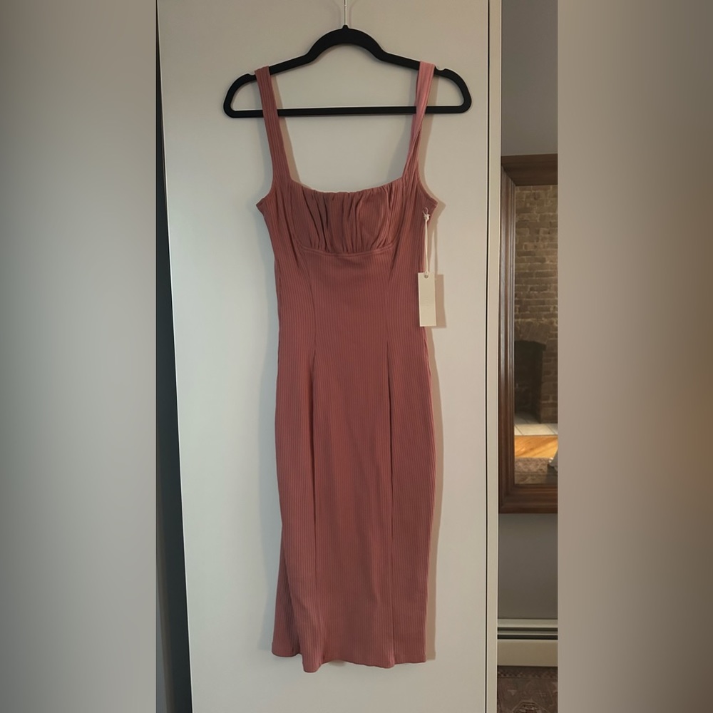NWT Pink Ribbed Dress